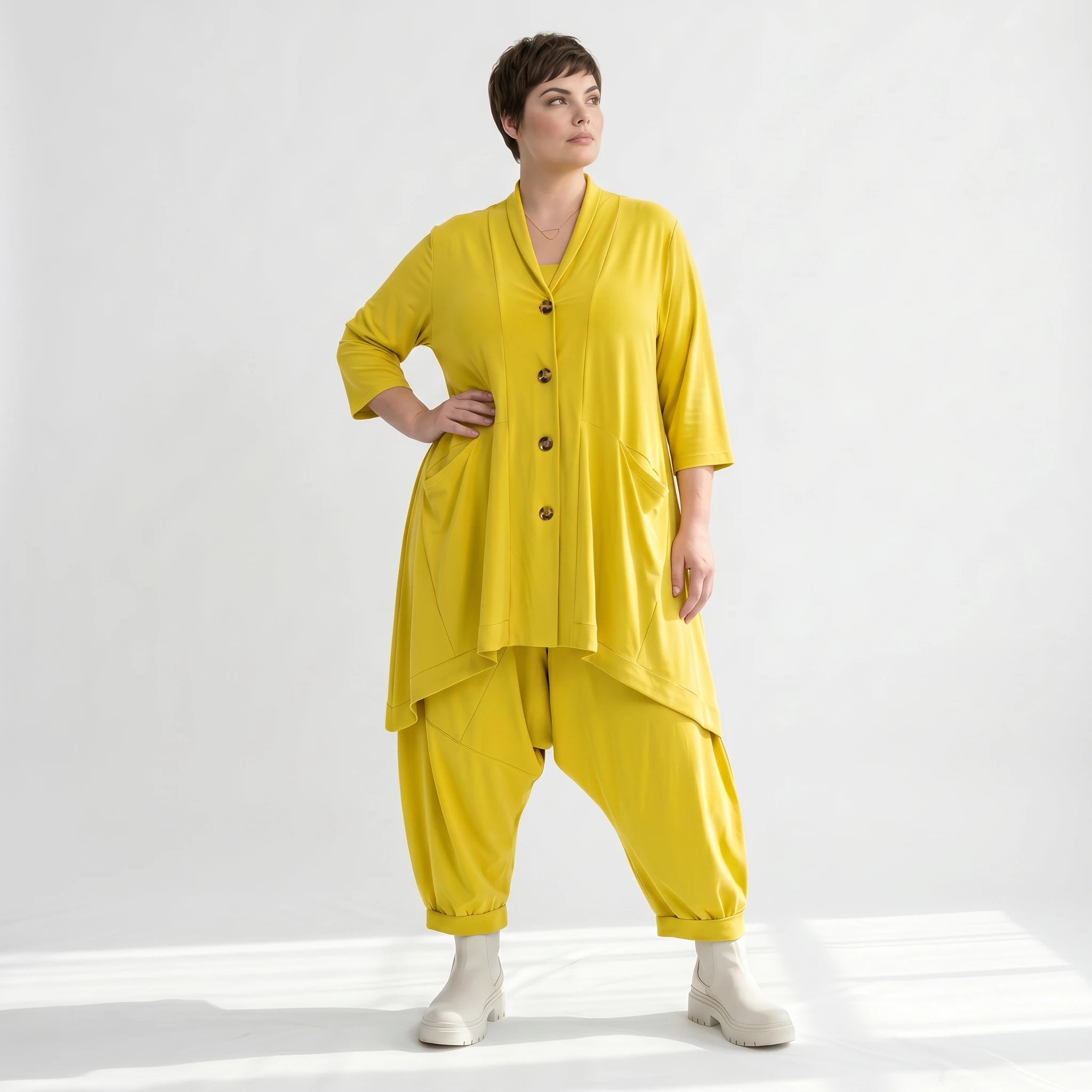 A-Form Jacke von AKH Fashion aus Materialmix, ausgefallene, zeitlose Lagenlook Mode