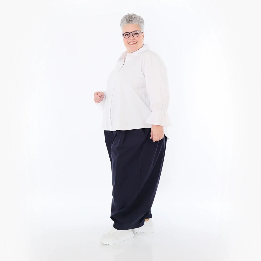  Ballonhose von AKH Fashion aus Baumwolle, 1482.07032, Marine, Ausgefallen, Zeitlos, Schick