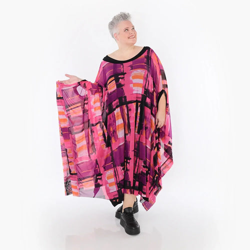  AKH Fashion Überwurf in gerader Form, aus Polyester, 1488.07100, Multicolor, Grafik