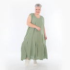  Ballonkleid von AKH Fashion aus Viskose, 1490.06972, Khaki, Ausgefallen, Zeitlos, Schick