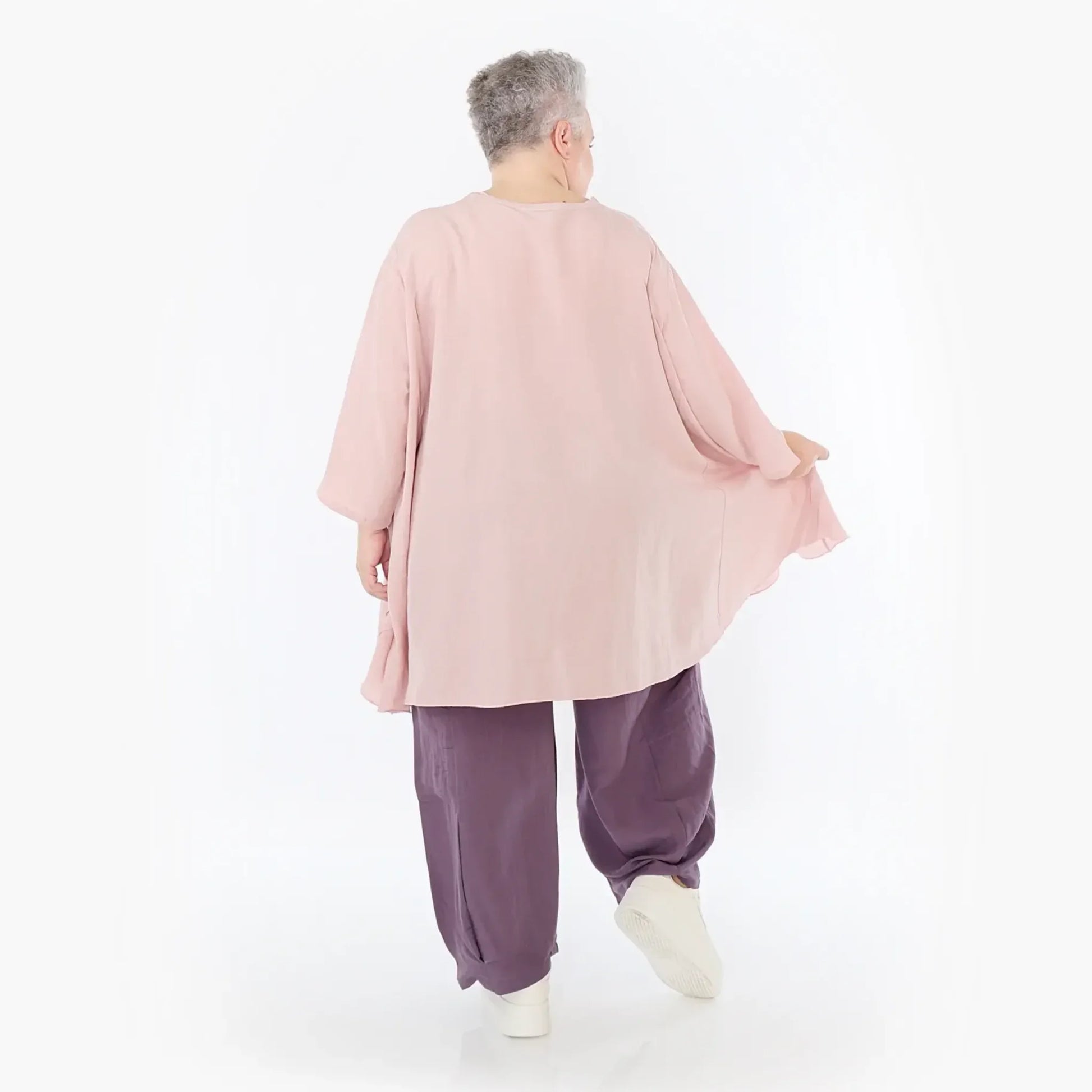  A-Form Bigshirt von AKH Fashion aus Viskose, 1490.07069, Mauve, Ausgefallen, Zeitlos, Schick