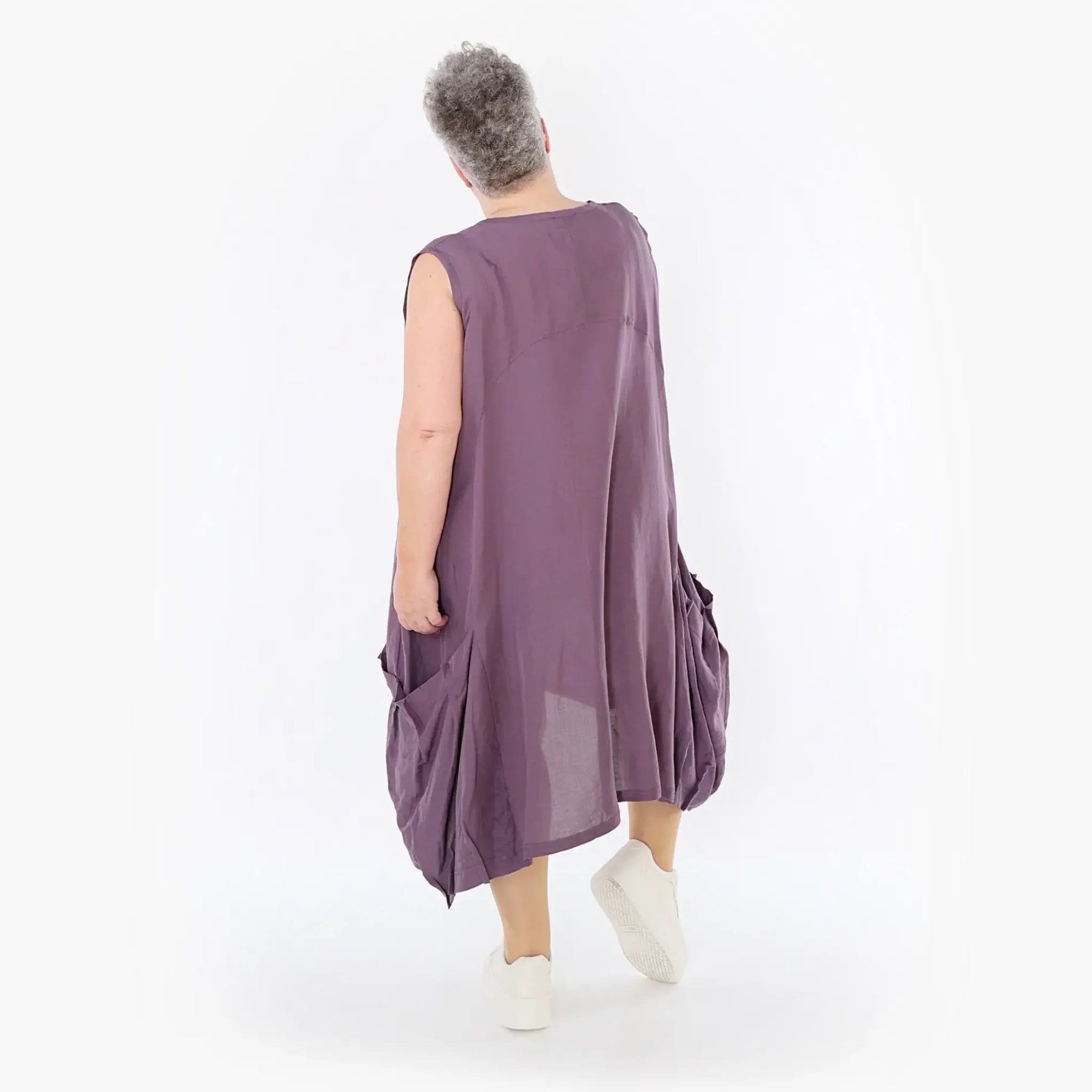  Ballonkleid von AKH Fashion aus Viskose, 1490.07093, Pflaume, Ausgefallen, Zeitlos, Schick