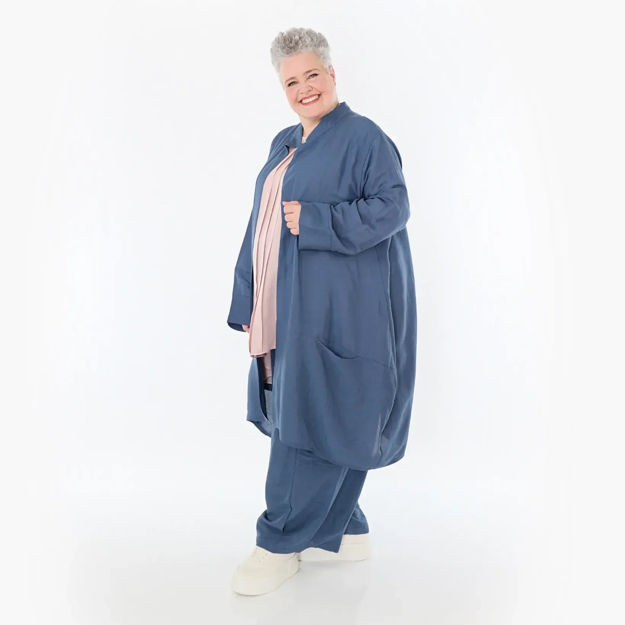  Ballon Cardigan von AKH Fashion aus Viskose, 1490.07094, Azurblau, Ausgefallen, Zeitlos