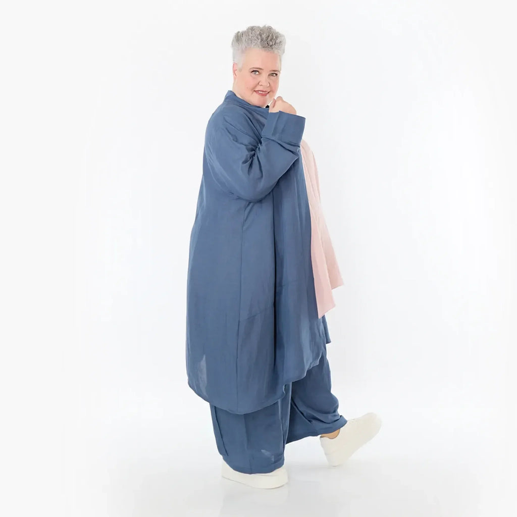  Ballon Cardigan von AKH Fashion aus Viskose, 1490.07094, Azurblau, Ausgefallen, Zeitlos