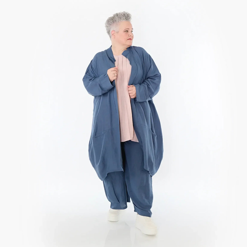  Ballon Cardigan von AKH Fashion aus Viskose, 1490.07094, Azurblau, Ausgefallen, Zeitlos