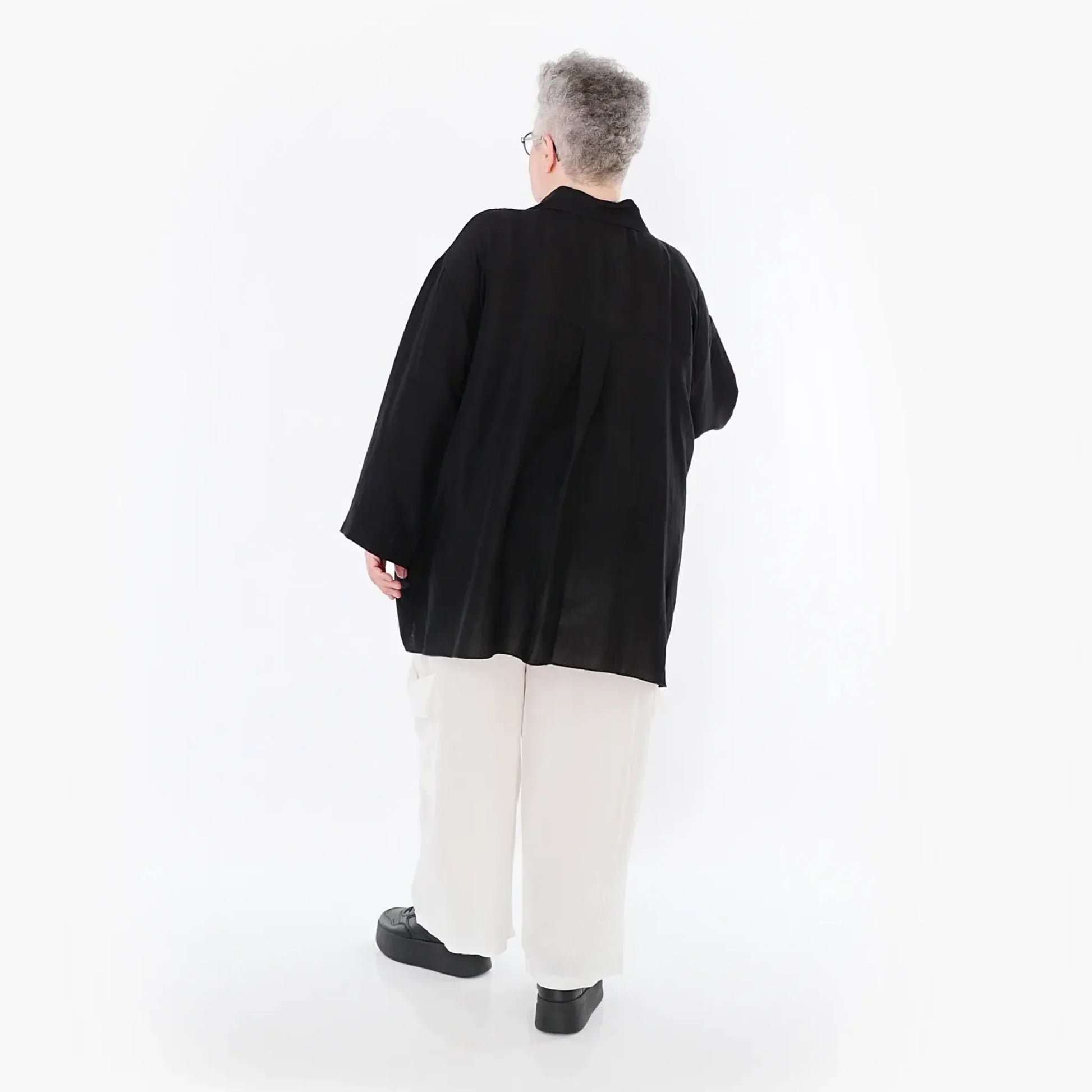  A-Form Jacke von AKH Fashion aus Viskose, 1490.07095, Schwarz, Ausgefallen, Zeitlos