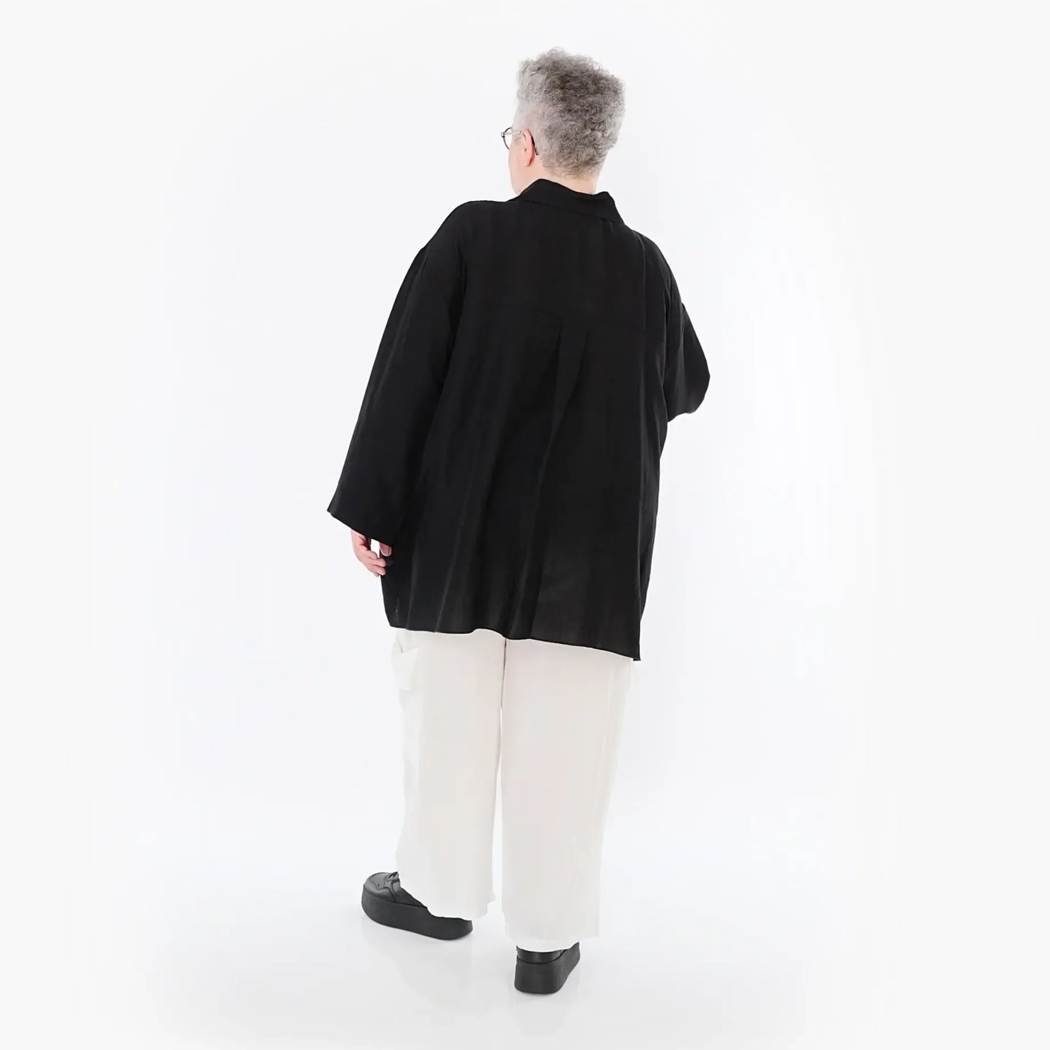  A-Form Jacke von AKH Fashion aus Viskose, 1490.07095, Schwarz, Ausgefallen, Zeitlos