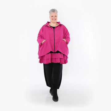  AKH Fashion Jacke in kastiger Form, aus Baumwolle, 1493.07104, Fuchsia, Ausgefallen