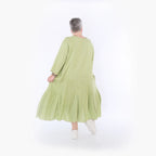  Ballonkleid von AKH Fashion aus Baumwolle, 1501.06972, Apfelgrün, Ausgefallen, Zeitlos