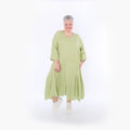  Ballonkleid von AKH Fashion aus Baumwolle, 1501.06972, Apfelgrün, Ausgefallen, Zeitlos