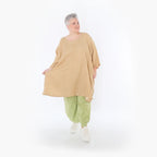 A-Form Bigshirt von AKH Fashion aus Baumwolle, 1501.07022, Cognac, Ausgefallen, Zeitlos