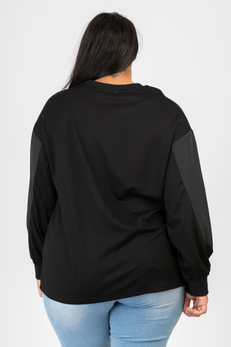 Pomme Rouge Shirt in gerader Form, aus Viskose, C6589, Schwarz-Weiß, Buchstaben, Schick