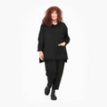  Do Your Best Shirt in gerader Form, aus Viskose, D745, Schwarz, Schick, Modern, Bequem