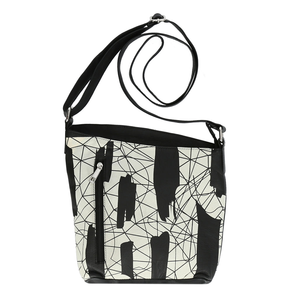 Tasche von AKH Fashion aus Leder in gerader Form, ausgefallene Lagenlook Mode