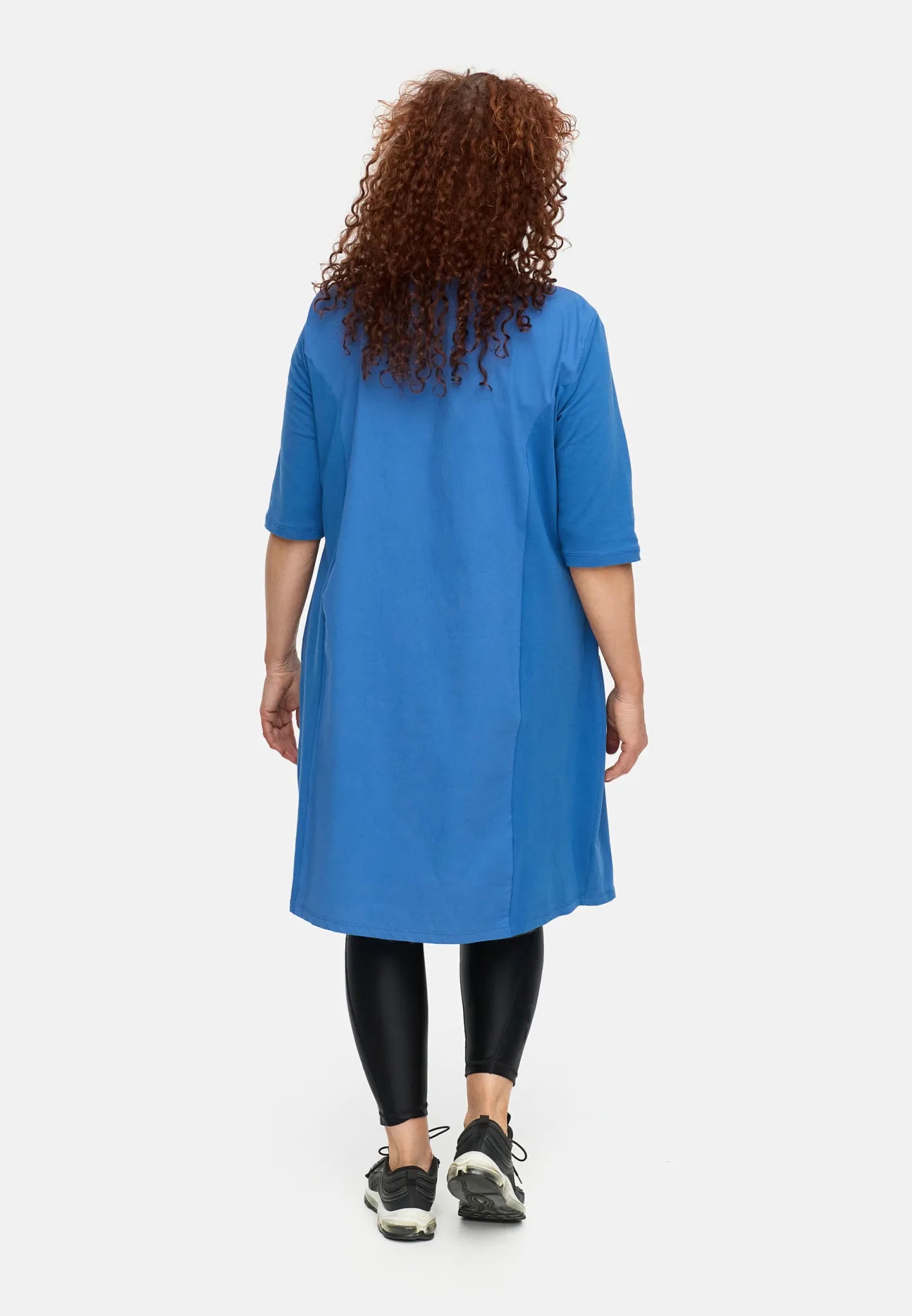  Ballonkleid von Do Your Best aus Viskose, D933, Blau, Ausgefallen, Zeitlos, Schick