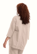  Do Your Best Shirt in gerader Form, aus Viskose, D922, Sand, Schick, Modern, Bequem