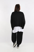 Ballonhose von AKH Fashion aus Viskose, 1233.08067, Schwarz, Ausgefallen, Zeitlos, Schick