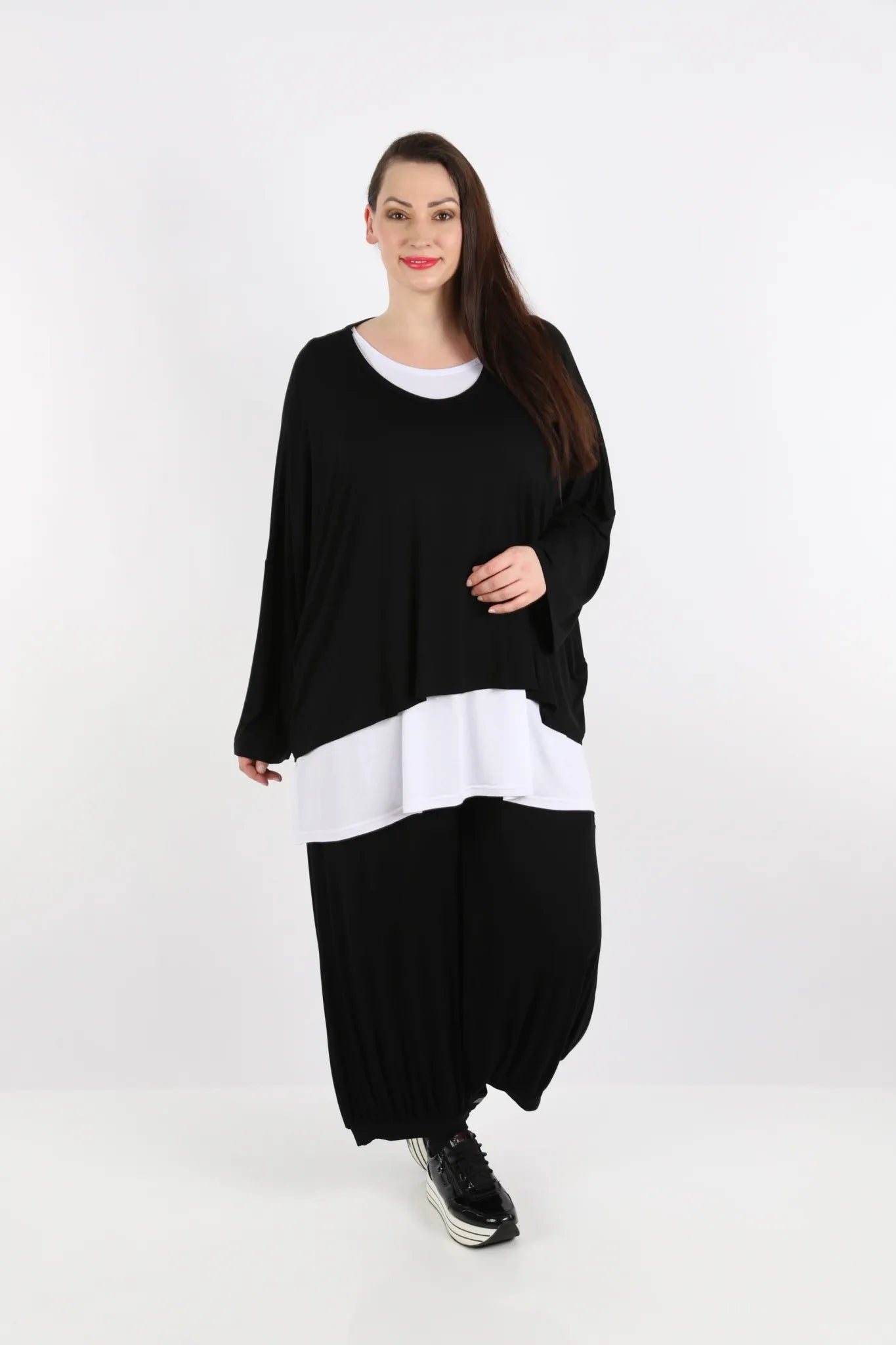  Ballonhose von AKH Fashion aus Viskose, 1233.08067, Schwarz, Ausgefallen, Zeitlos, Schick