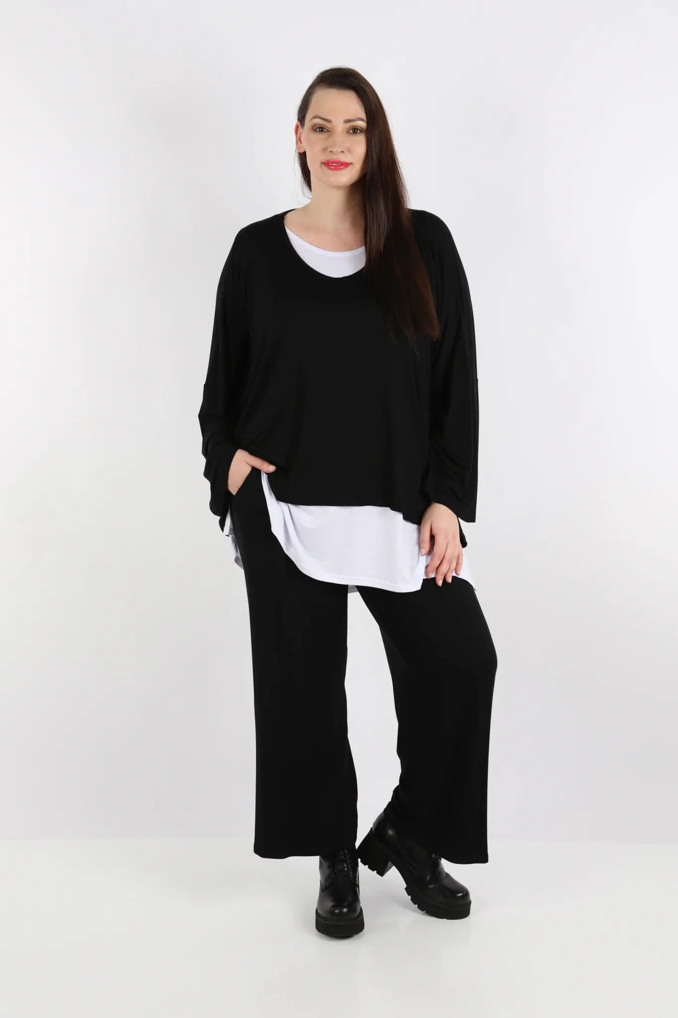  Marlene Hose von AKH Fashion aus Viskose, 1233.06852, Schwarz, Ausgefallen, Zeitlos
