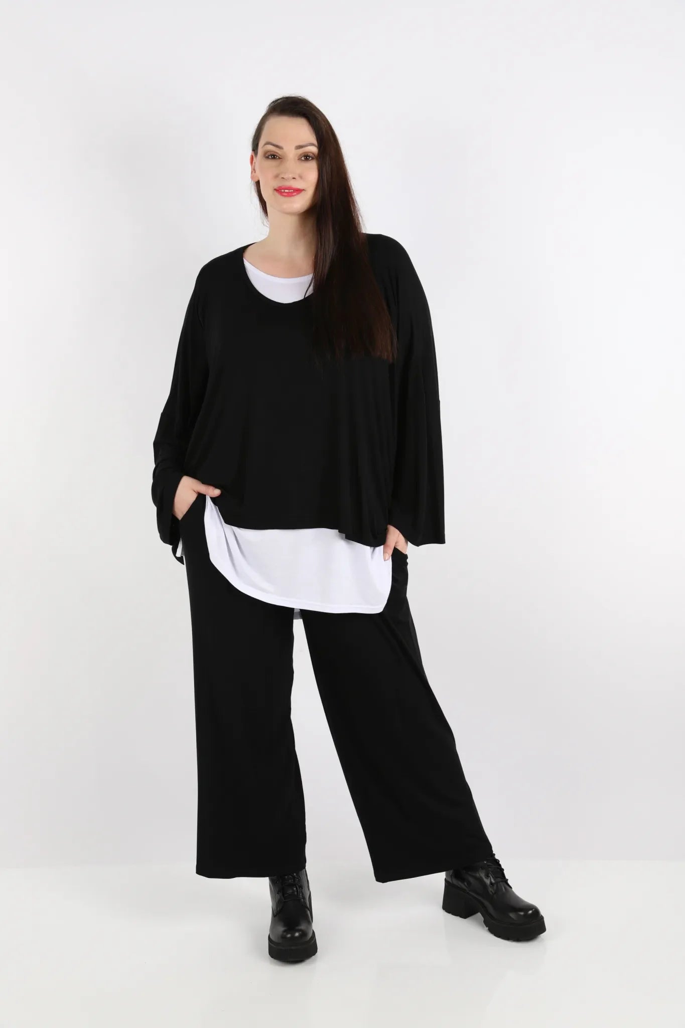  Marlene Hose von AKH Fashion aus Viskose, 1233.06852, Schwarz, Ausgefallen, Zeitlos