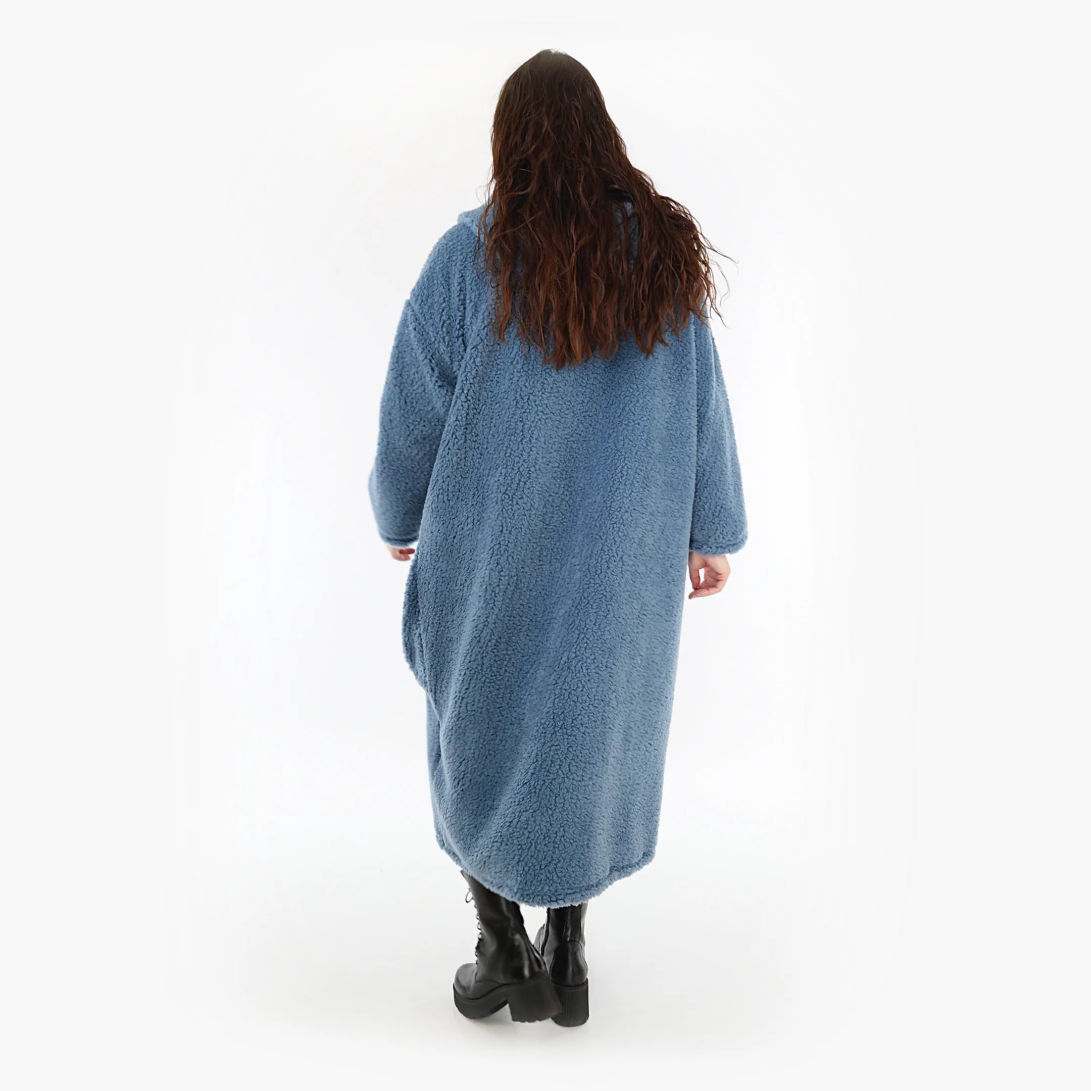  AKH Fashion Mantel in gerader Form, aus Materialmix, 1360.06979, Blau, Schick, Modern