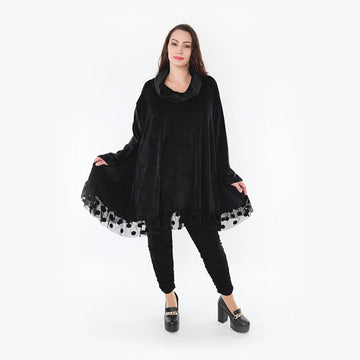  Bigshirt von AKH Fashion aus Polyester in Glocken-Form, 1368.09953, Schwarz, Schick, Modern