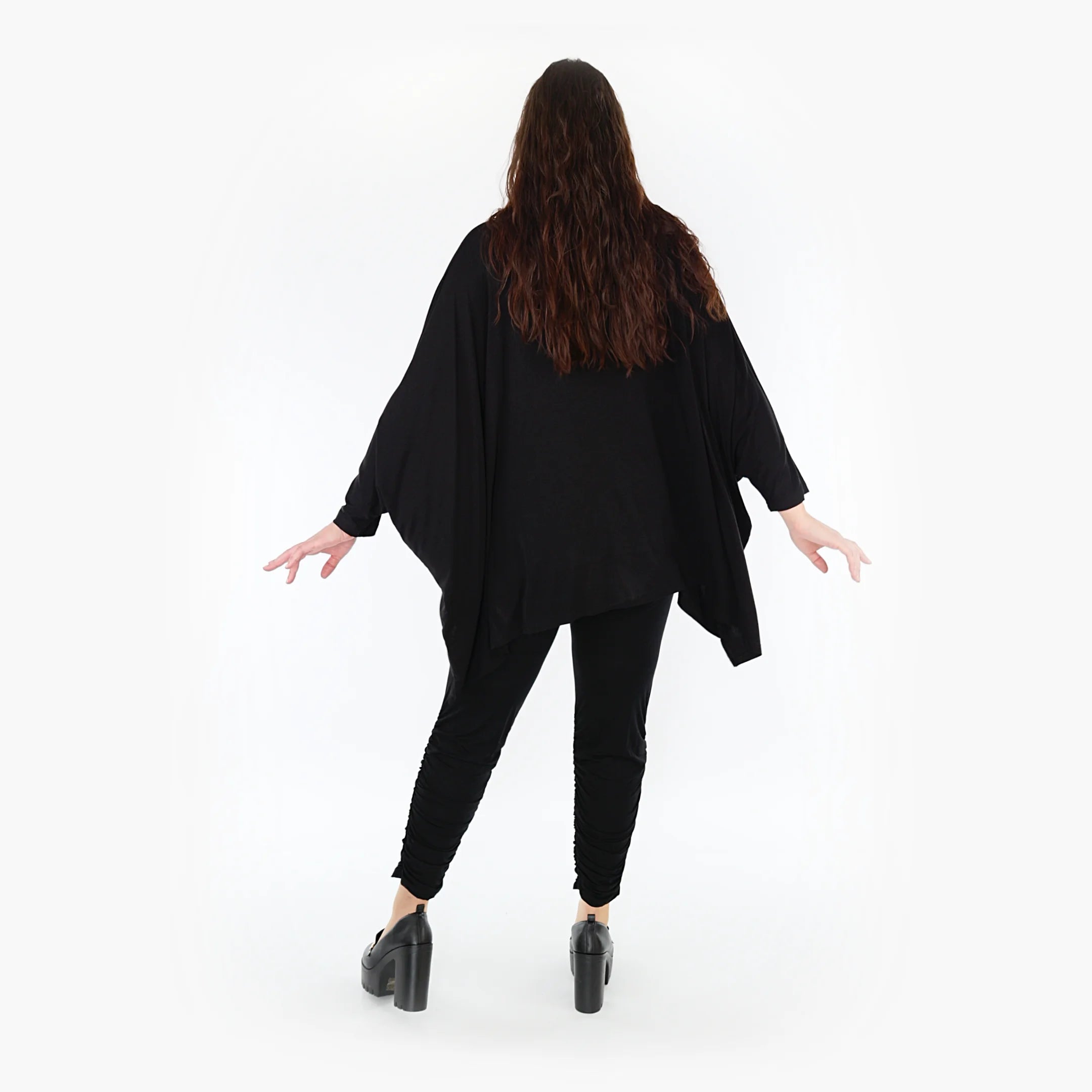  AKH Fashion Bigshirt in kastiger Form, aus Bambus, 1356.06307, Schwarz, Schick, Modern