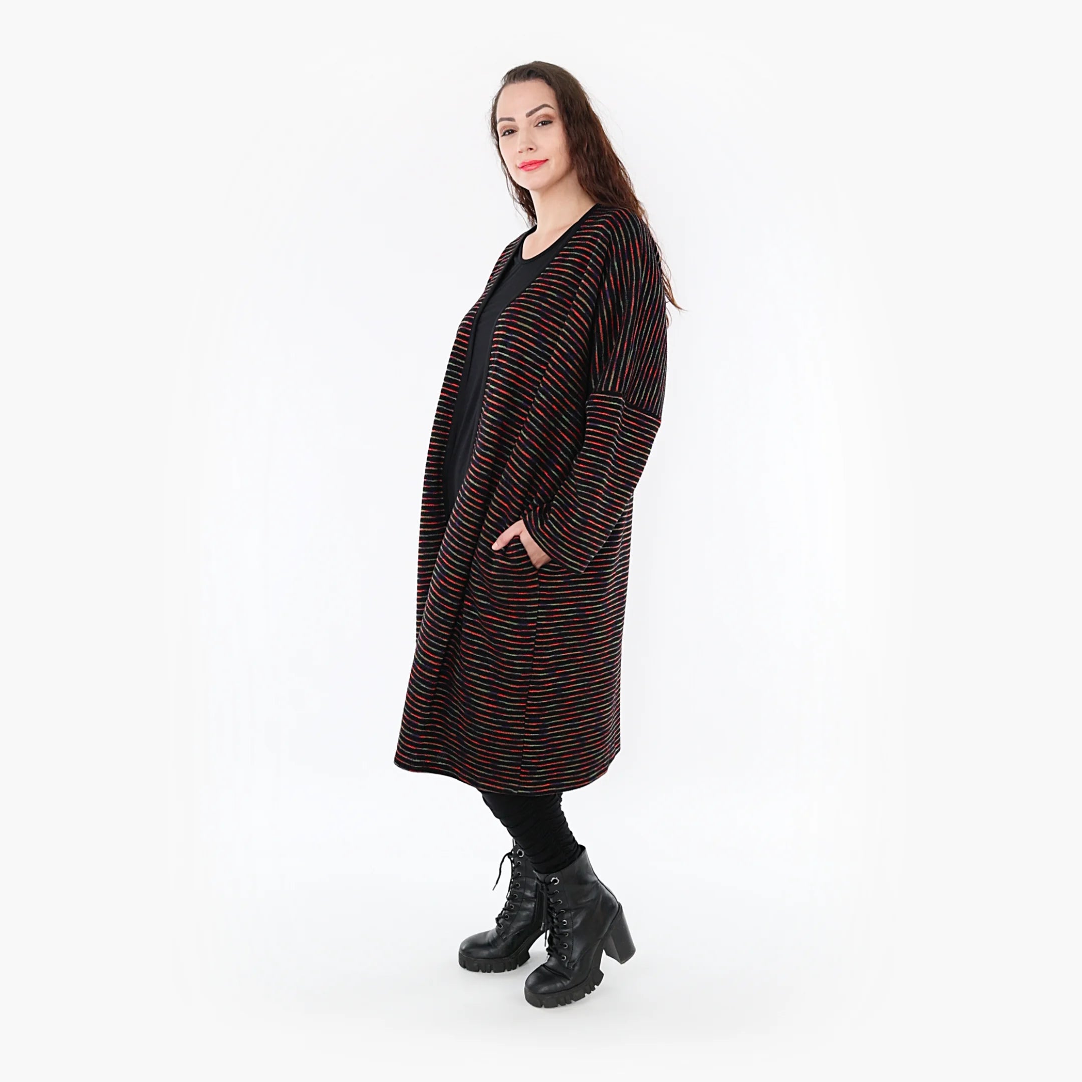 Jacke von AKH Fashion aus Baumwolle in gerader Form, ausgefallene Lagenlook Mode