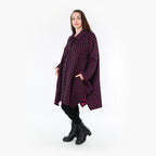  Ballonjacke von AKH Fashion aus Materialmix, 1365.06864, Schwarz-Fuchsia, Raute, Schick