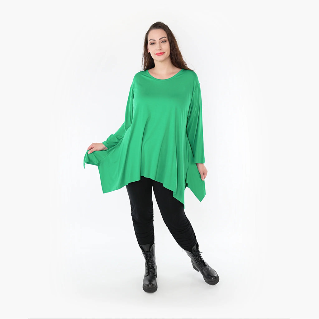  A-Form Shirt von AKH Fashion aus Viskose, 1233.1019L, Grün, Schick, Modern, Bequem