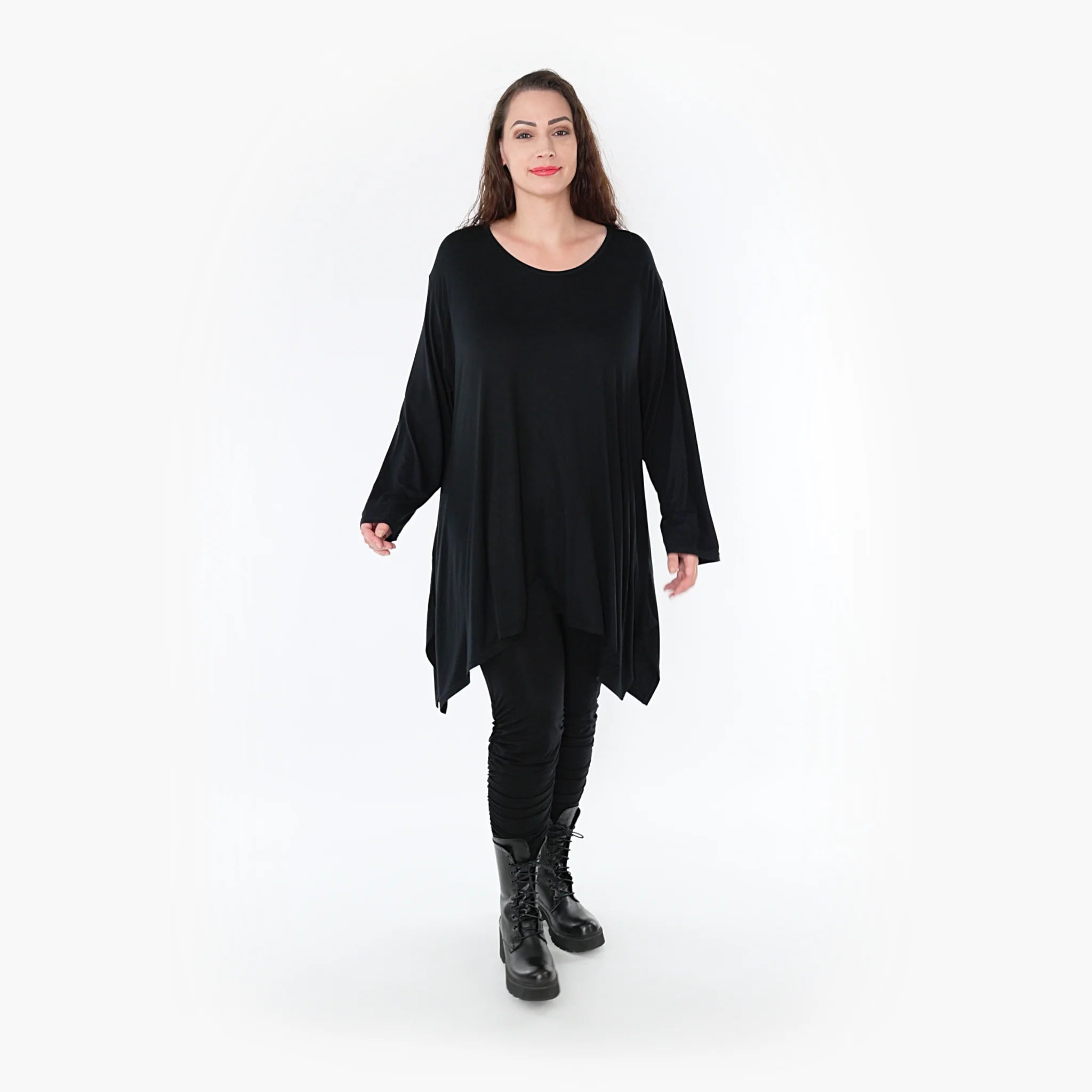 A-Form Shirt von AKH Fashion aus Viskose, ausgefallene, zeitlose Lagenlook Mode