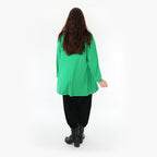  AKH Fashion Shirt in Glocken-Form, aus Viskose, 1233.1892L, Grün, Schick, Modern, Bequem