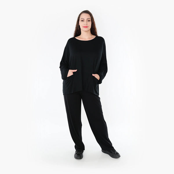 Shirt von AKH Fashion aus Viskose in kastiger Form, ausgefallene Lagenlook Mode