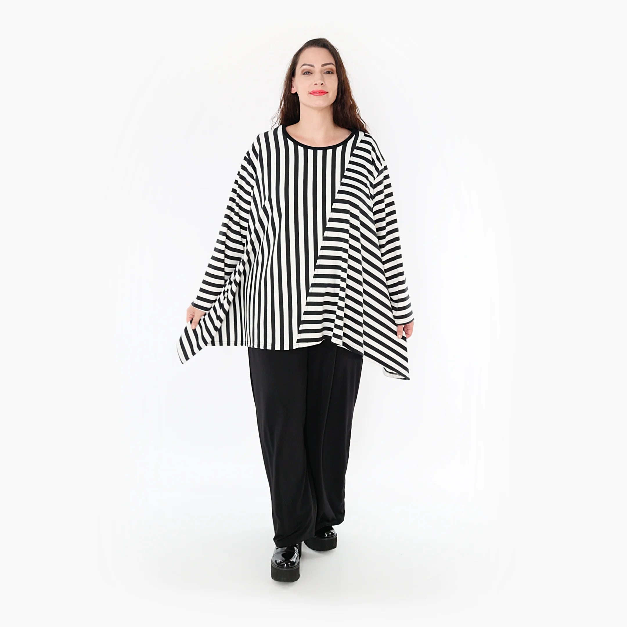 A-Form Shirt von AKH Fashion aus Viskose, ausgefallene, zeitlose Lagenlook Mode