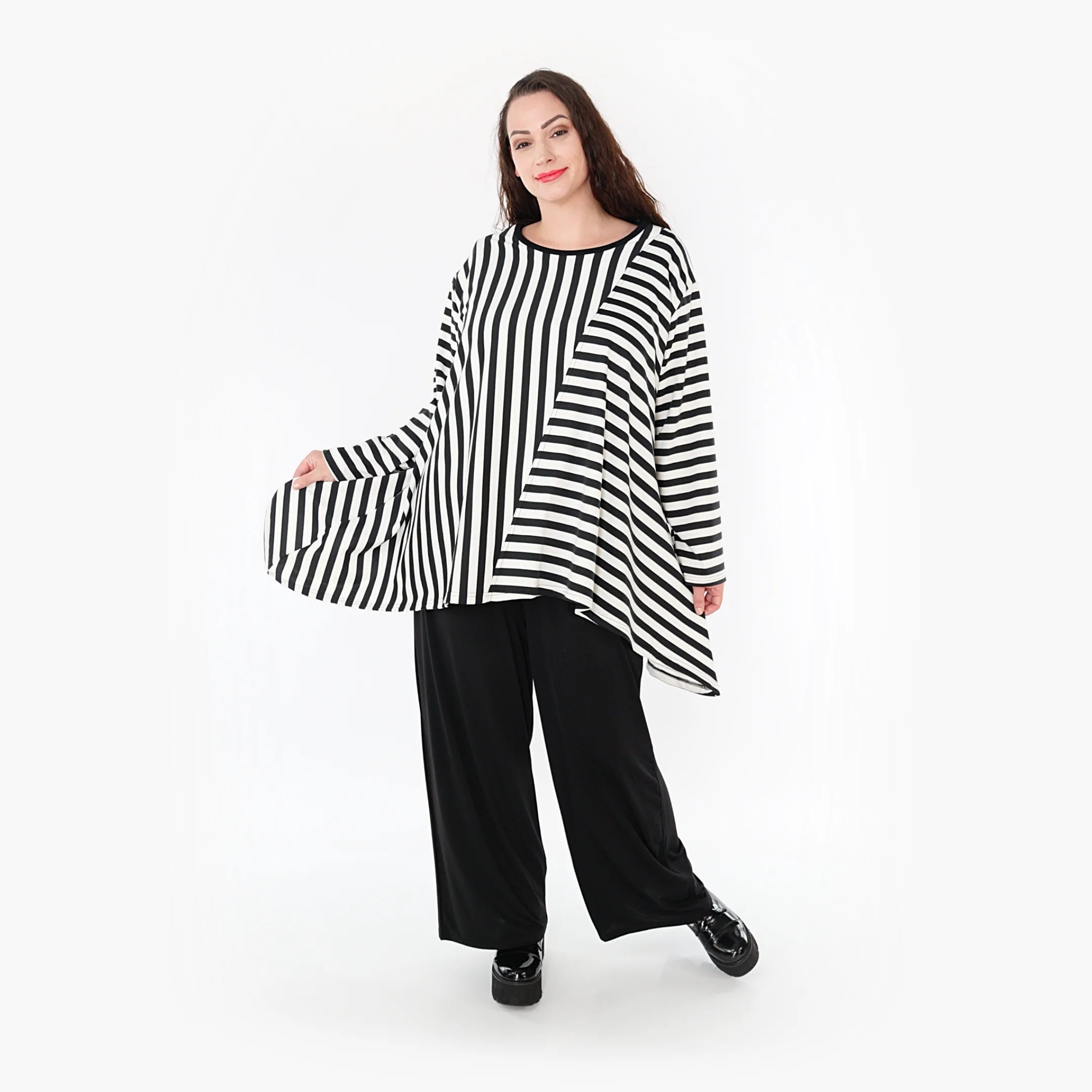 A-Form Shirt von AKH Fashion aus Viskose, ausgefallene, zeitlose Lagenlook Mode