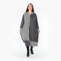  Ballonmantel von AKH Fashion aus Viskose, 1366.06990, Grau-Weiß, Schick, Modern, Bequem