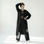 Oversize Grobstrick Cardigan mit Schrift Applikationen Übergang B One Damenmode jetzt bei Modeare entdecken