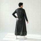 Oversize Kleid A Form Lederimitat Übergang Avantgarde Caraclan Damenmode Modeare Onlineshop