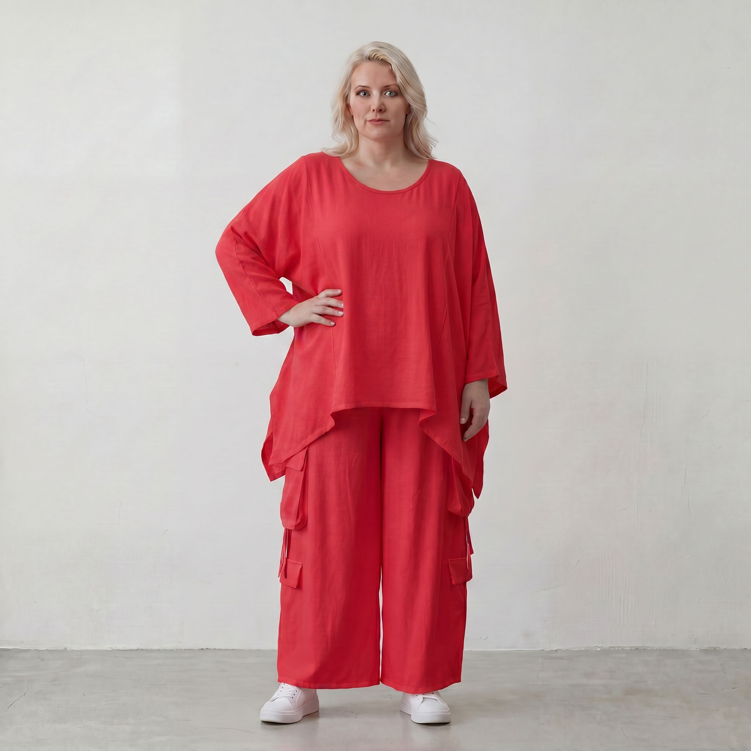 Fuchsia Oversize Shirt im Lagenlook locker ausgefallen zeitlos luftig leicht Sommerstyle