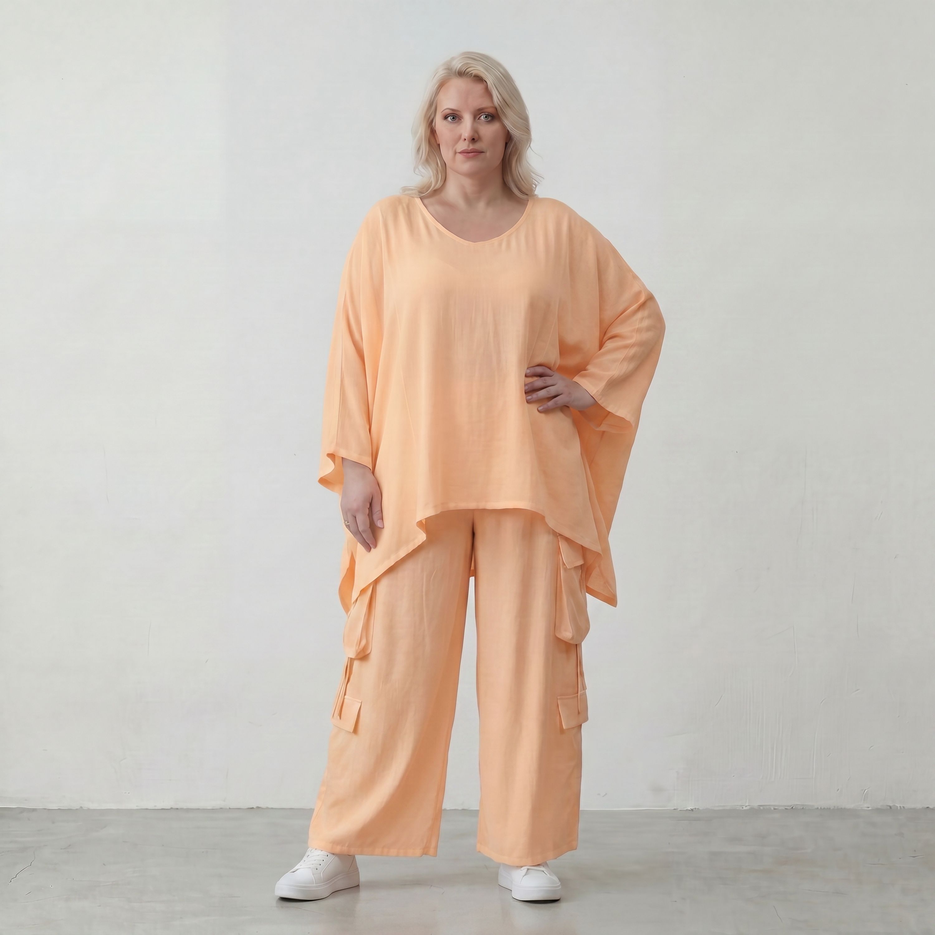 Locker fallendes Mauve Oversize Shirt im Lagenlook leger ausgefallen zeitlos luftig chic
