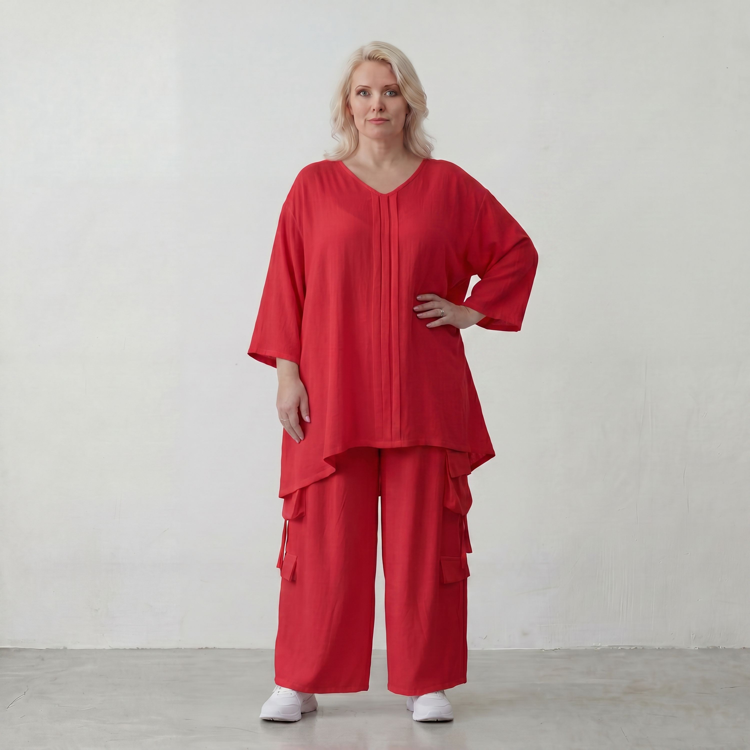 Fuchsia Lagenlook Shirt in ALinie mit Biesen luftig leicht Oversize fliessend sommerlich