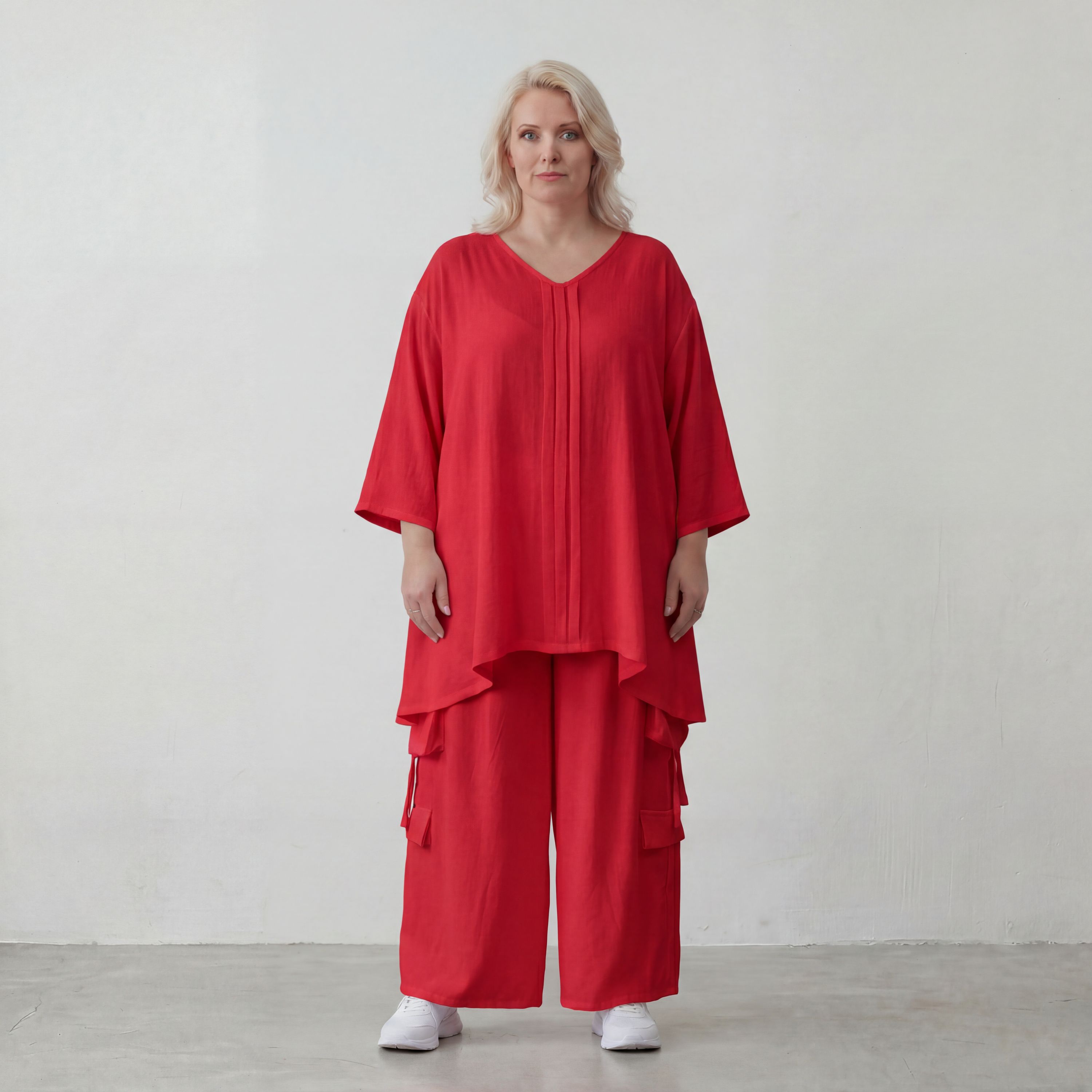 Fuchsia Lagenlook Shirt in ALinie mit Biesen luftig leicht Oversize fliessend sommerlich
