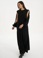  Just Angels Jumpsuit in gerader Form, aus Baumwolle, 1023, Schwarz, Muster, Schick, Schick