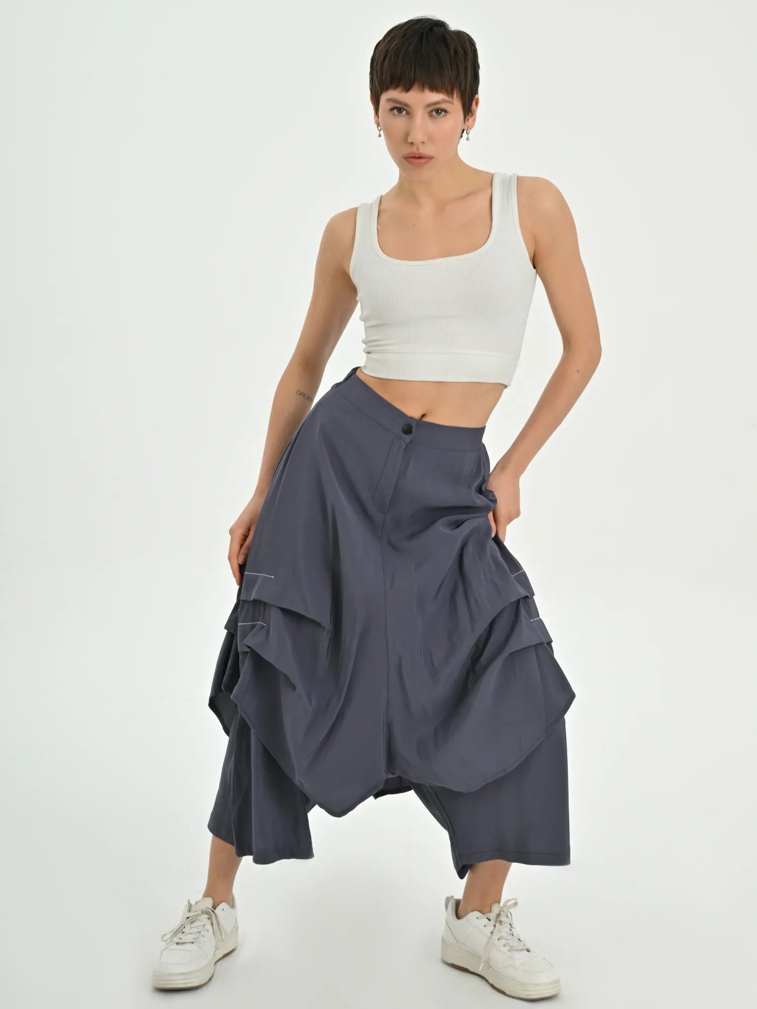  Haremshose von Les Mios aus Baumwolle, 7006, Blau, Schick, Modern, Bequem, Schick