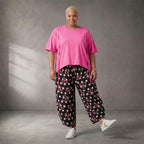 Kastiges Kurzarmshirt in strahlendem Neonpink aus weichem Stretchjersey mit Ösenbanddetail