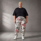 Mehrfarbig fliessende Karottenhose im Lagenlook weich elastisch leger zeitlos sehr modern