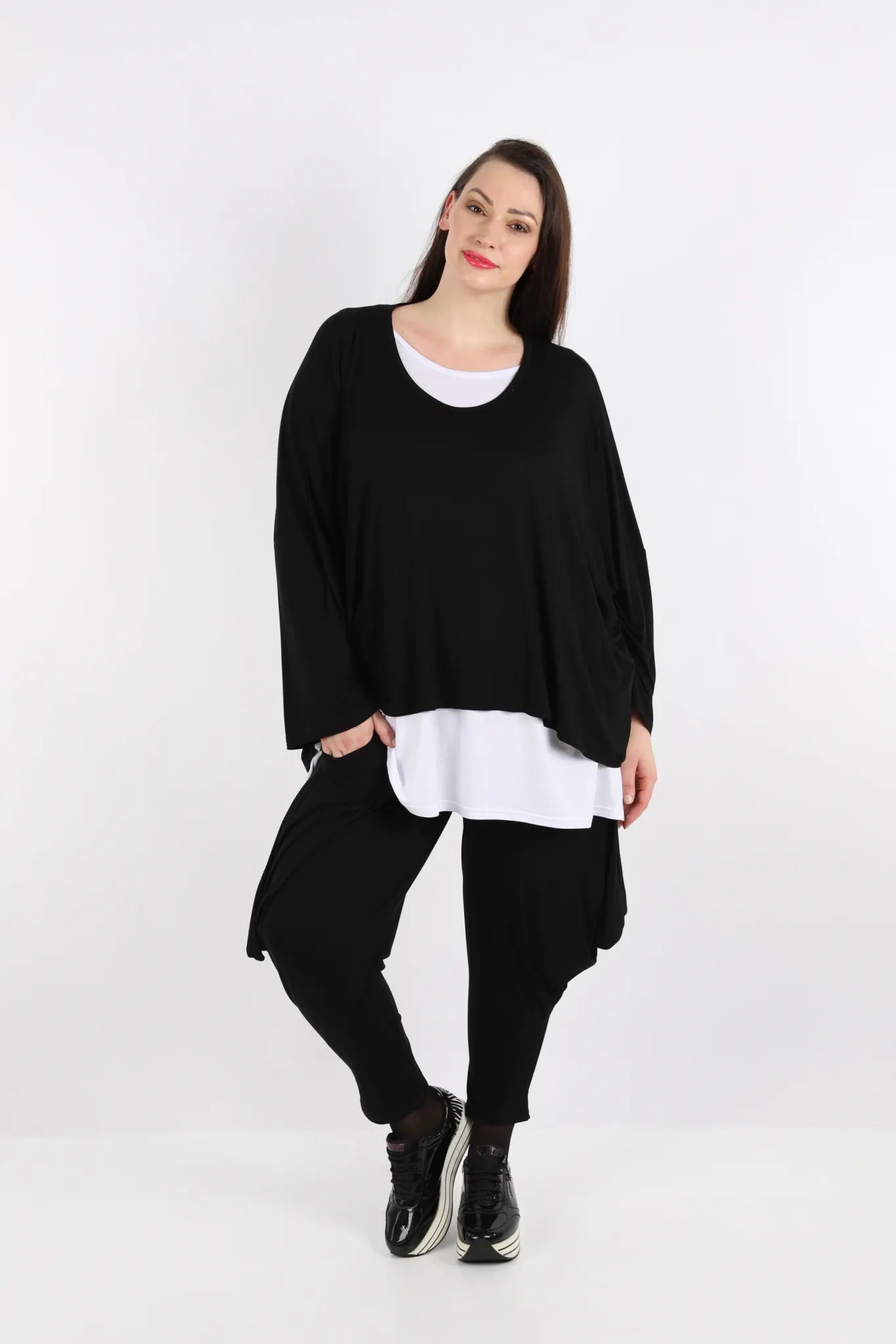  Flügel Hose von AKH Fashion aus Viskose, 1233.00012, Schwarz, Ausgefallen, Zeitlos, Schick