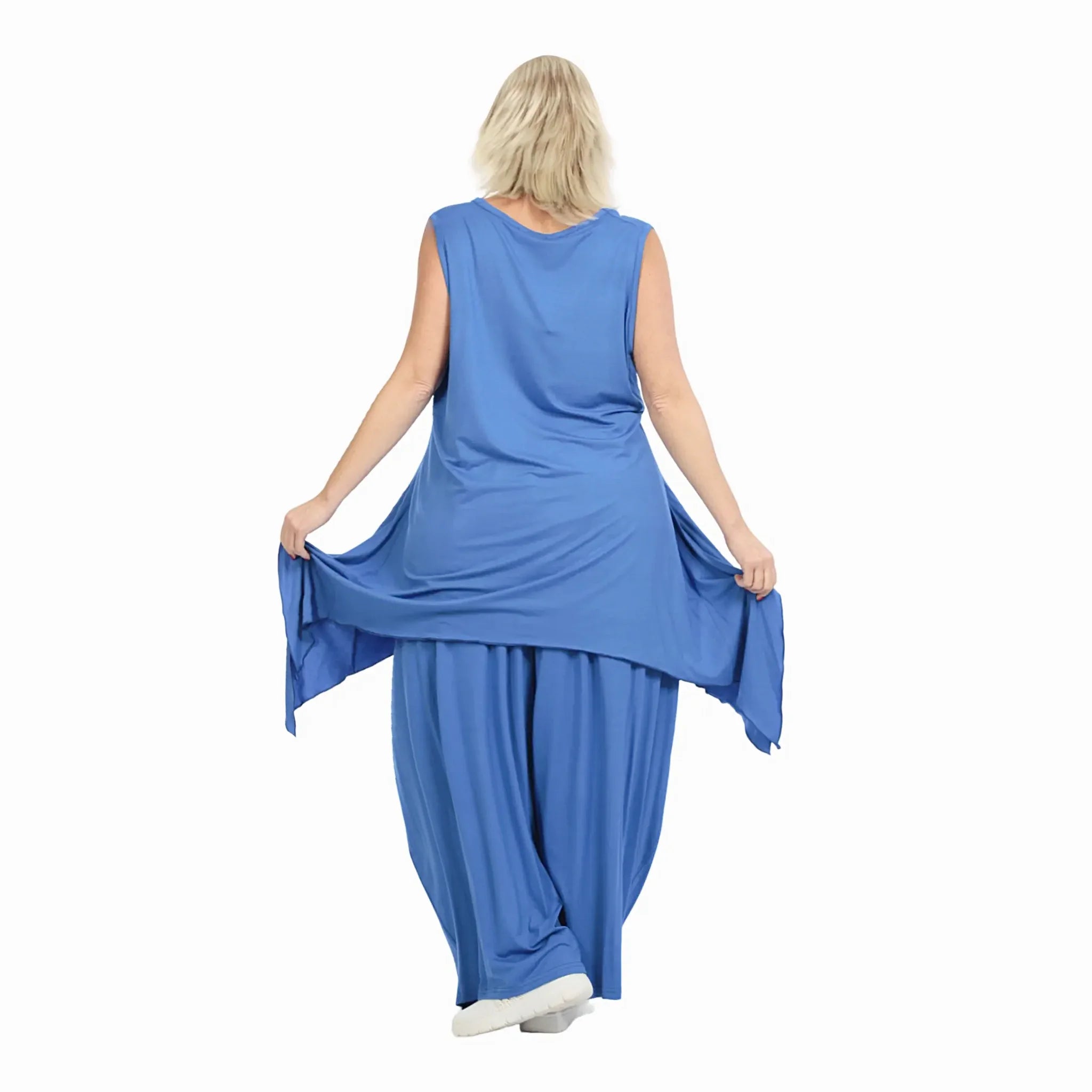  Zipfel Top von AKH Fashion aus Viskose, 1233.01975, Royal Blau, Schick, Modern, Bequem