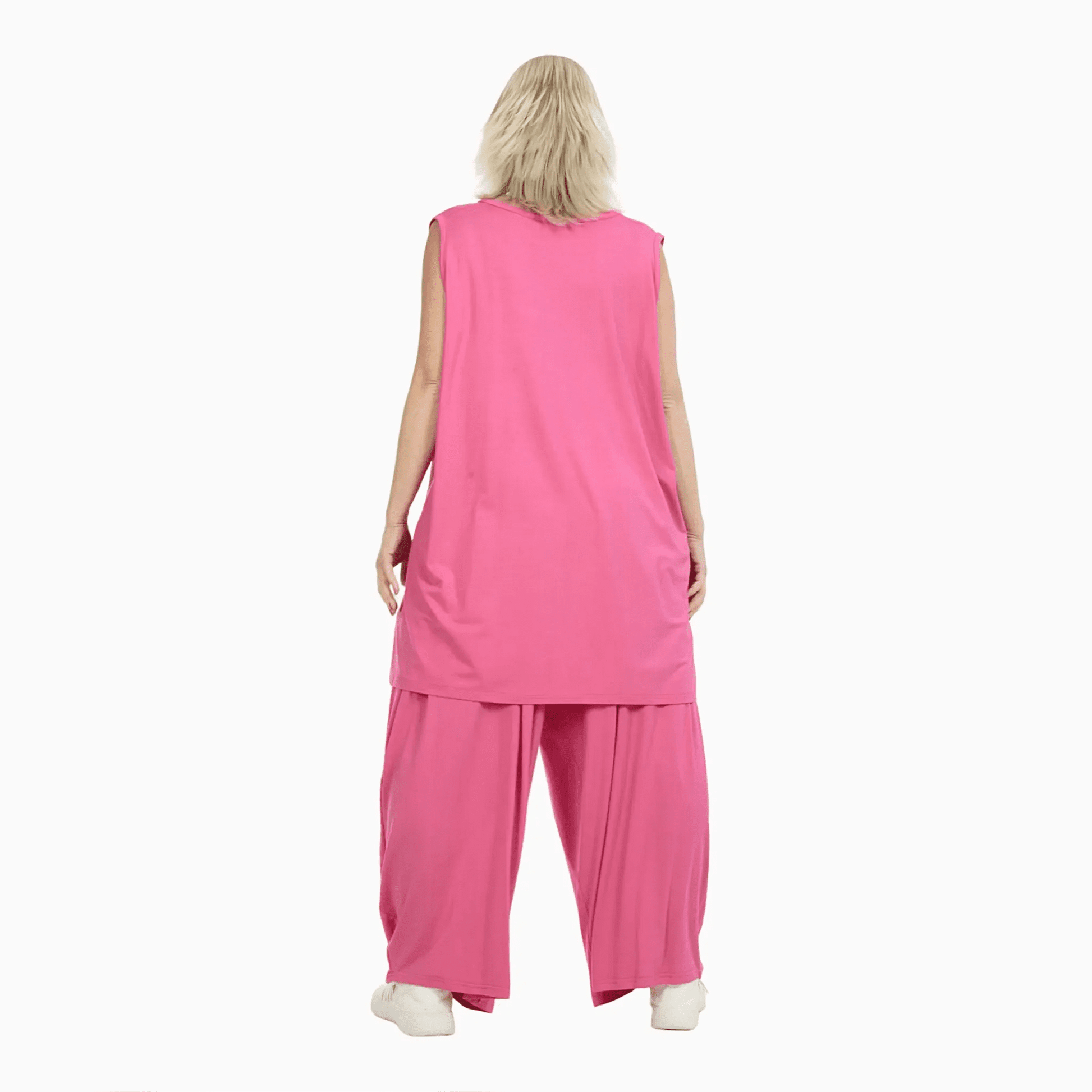  Ballonhose in Fuchsia – elegantes Oversized-Design aus hochwertiger Viskose für Plus Size-Stile