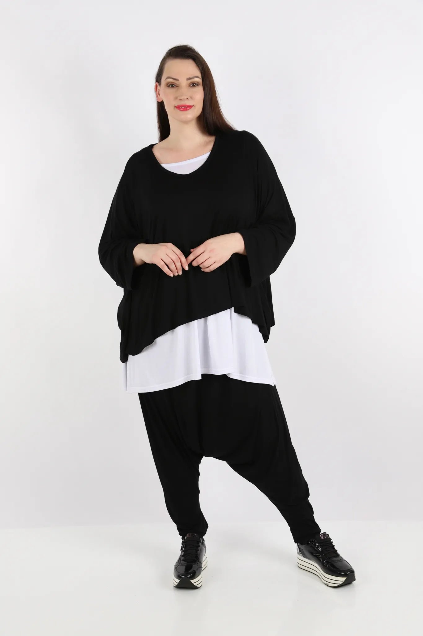  Haremshose von AKH Fashion aus Viskose, 1233.00142, Schwarz, Ausgefallen, Zeitlos, Schick